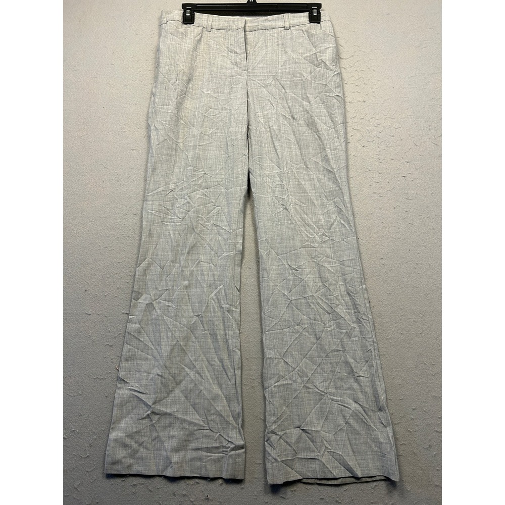 Express Editor Dress Pants Grey Textured Weave Size 10L Womens